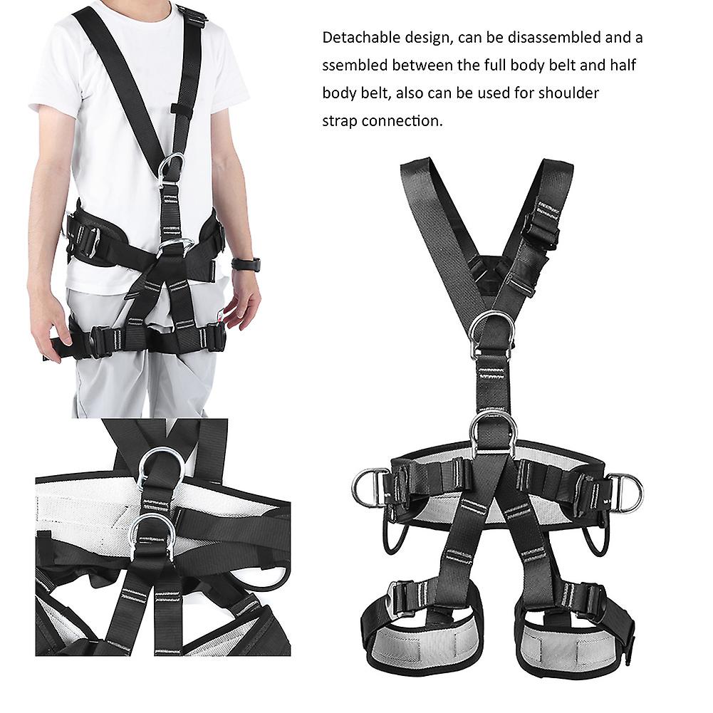 Outdoor Mountaineering Climbing Full Body Safety Belt Aerial Work Harness Rescue Anti Fall Protective Gear