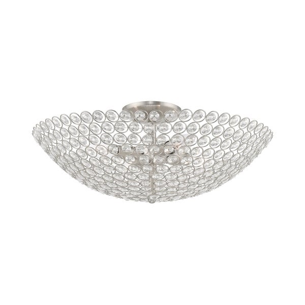 Livex Lighting Cassandra 4 Light 20 Wide Semi-Flush Bowl Ceiling