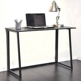 Karl home Collapsible 31.5 in. H W Retangular Black Computer Desk 941228129909