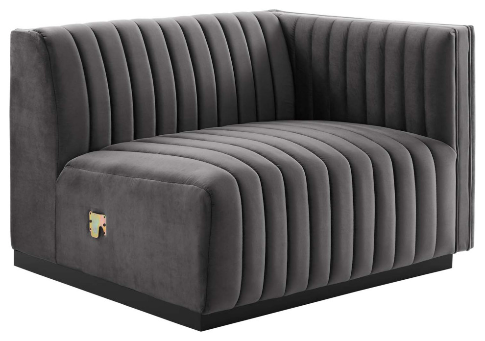 Conjure Channel Tufted Velvet Loveseat   Transitional   Loveseats   by Modway  Houzz