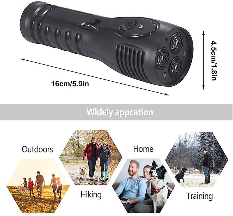 Rechargeable ultrasonic dog led anti barking device