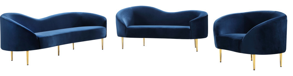 Ritz Camel Velvet Chair   Midcentury   Sofas   by Meridian Furniture  Houzz