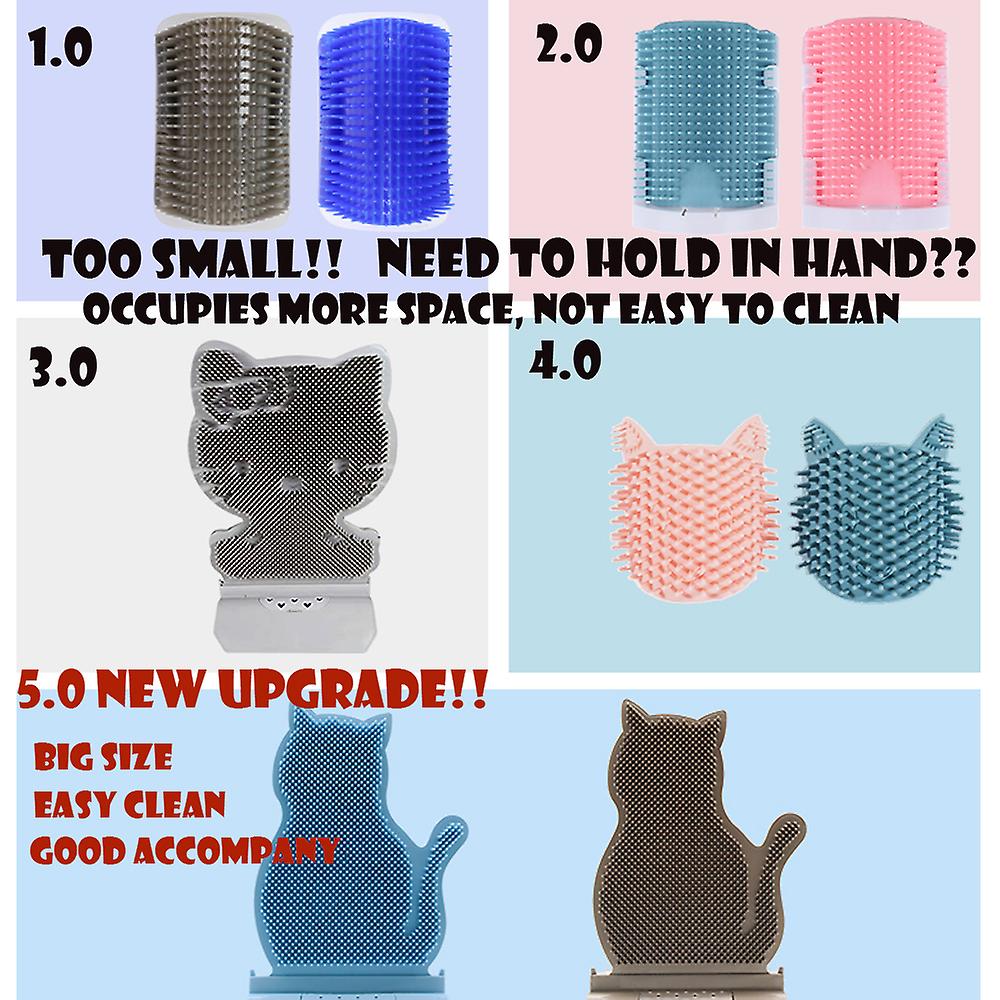 Cat Self Massage Brush Grooming Toy With Catnip Wall Corner Cat Self Groomer Shed Hair Removal Comb Cat Itching Brush Massage