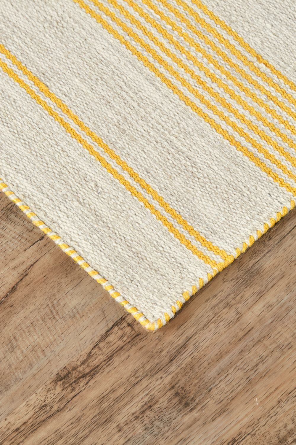 Granberg Hand Woven Yellow and Ivory Rug by BD Fine