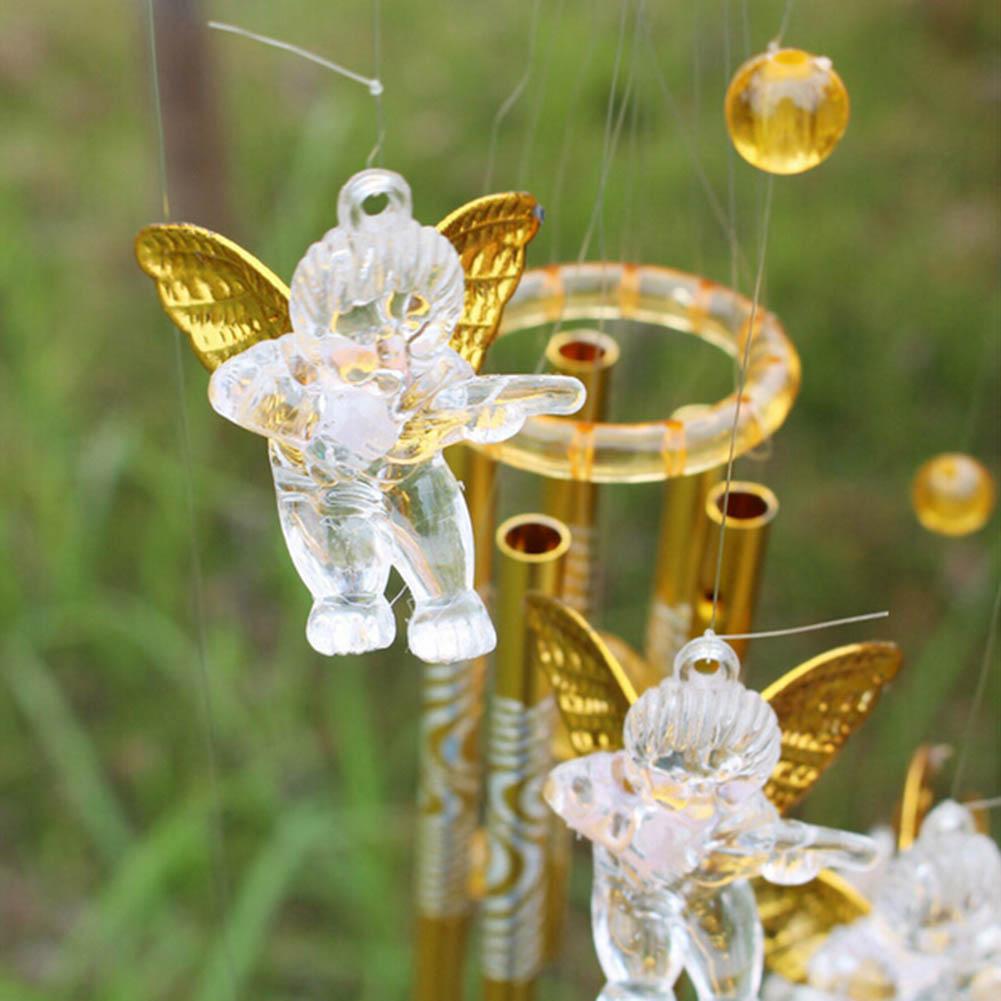 Yucurem Angel Cupid Creative Wind Chimes  Unique Guardian Angel Wind Bell Home Yard Garden Hanging Decor