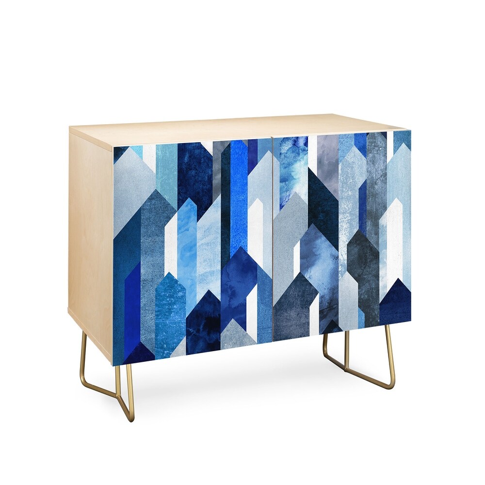 Carson Carrington Hjaelmared Modern/Contemporary Blue Credenza