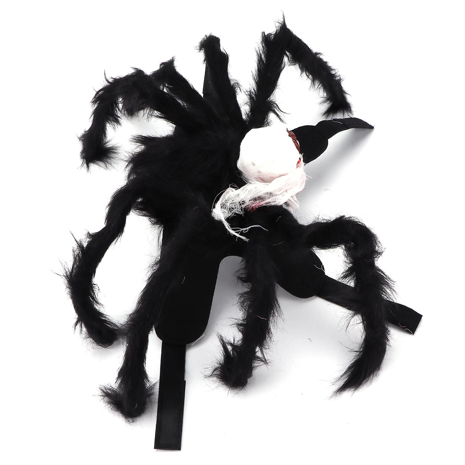 Dog Cat Halloween Spider Costume Breathable Adjustable Simulation Spider Pet Costumepainted Face L