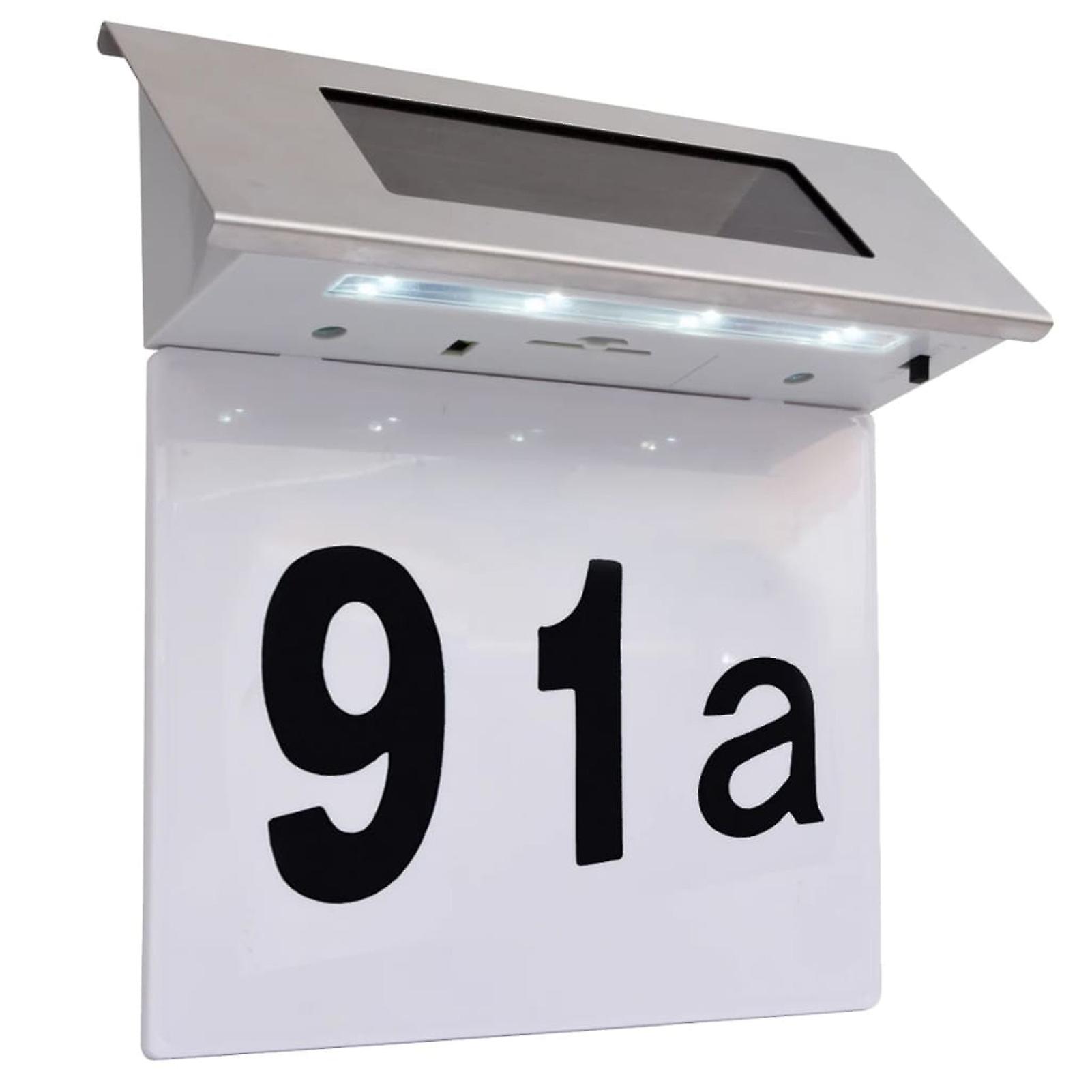 Solar Led House Number Light Stainless Steel No.363681