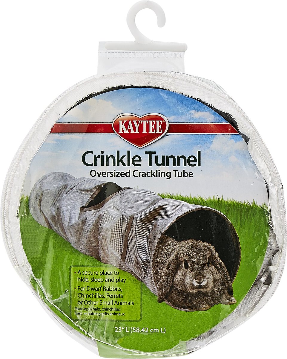 Kaytee Crinkle Tunnel Oversized Crackling Tube Small Animal Toy， Color Varies