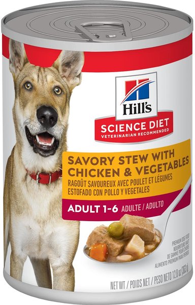 Hill's Science Diet Adult Savory Stew with Chicken and Vegetables Canned Dog Food