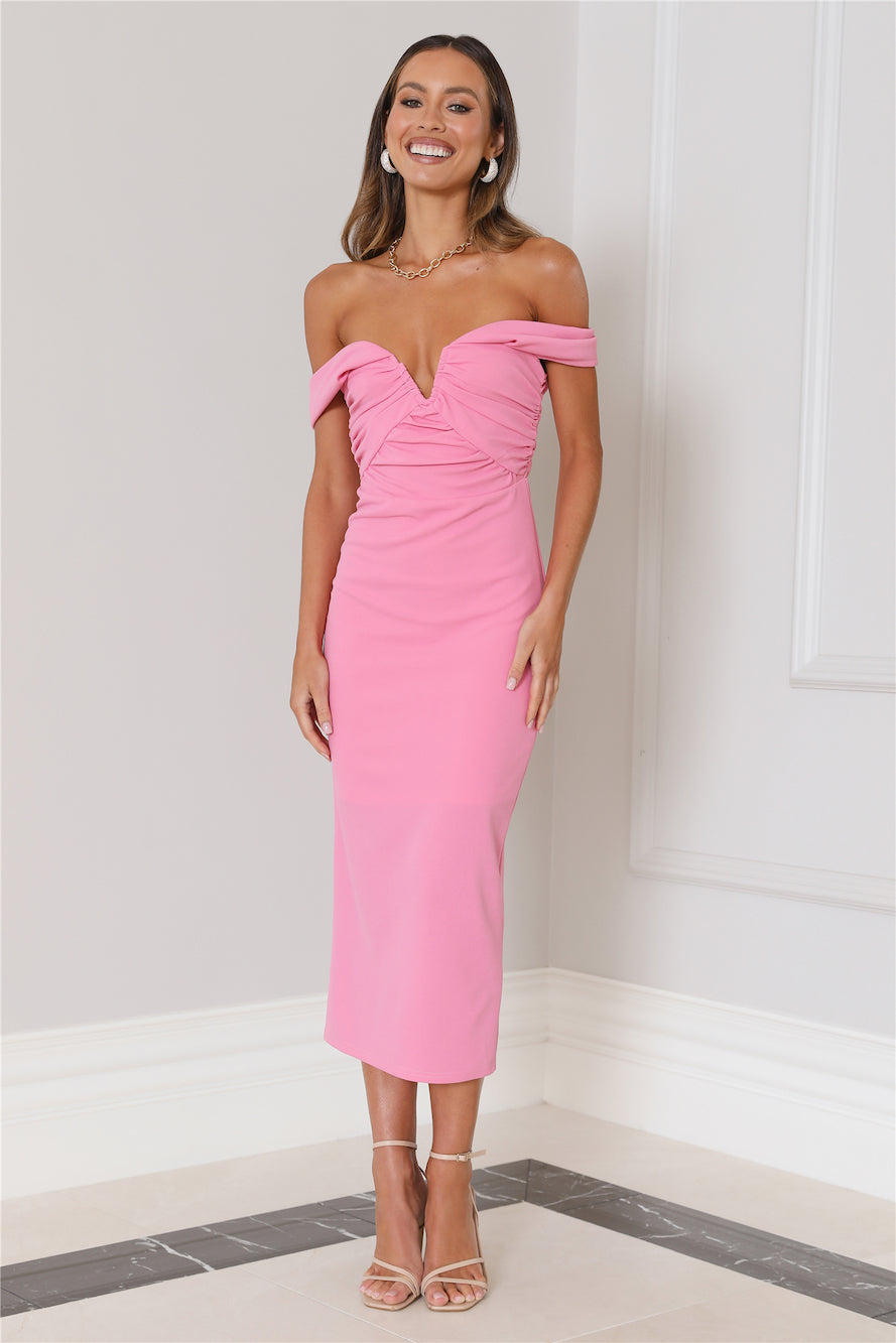 Bring The Style Midi Dress Pink