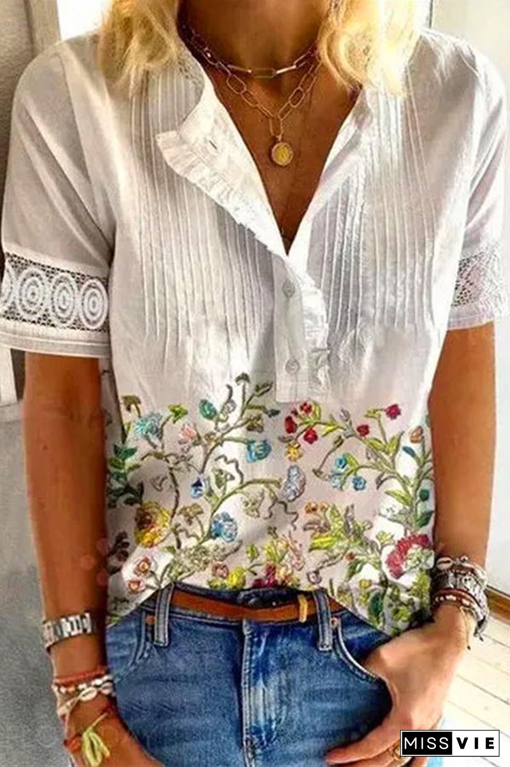 Fashionable Women's Printed Shirt P11763