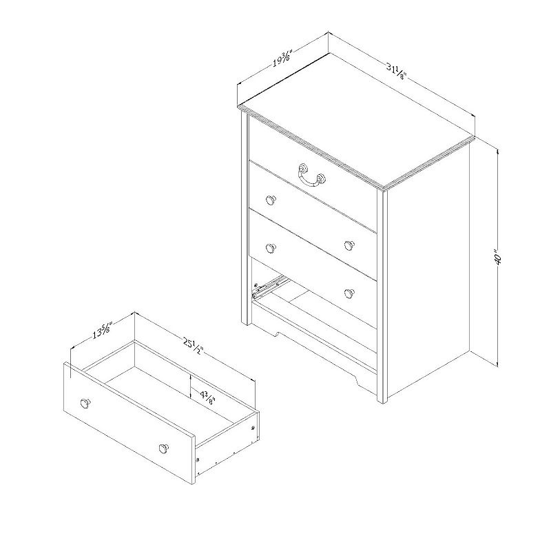 South Shore Navali 4-Drawer Chest