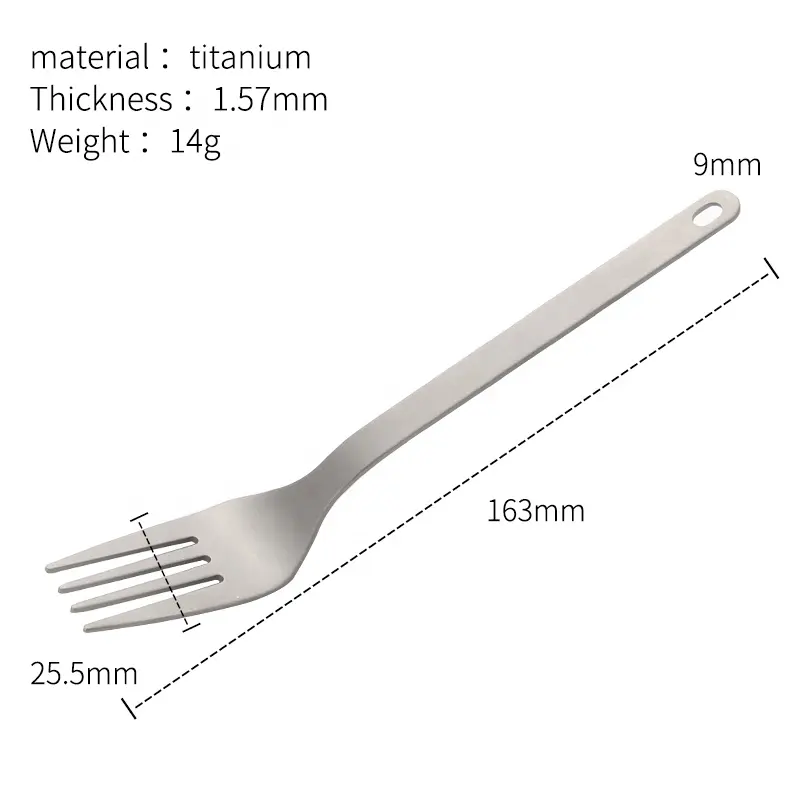 Outdoor Camping accessories Travel Equipment Titanium Tableware Set Spoon Fork Outdoor Camping Cutlery Travel Daily Flatware