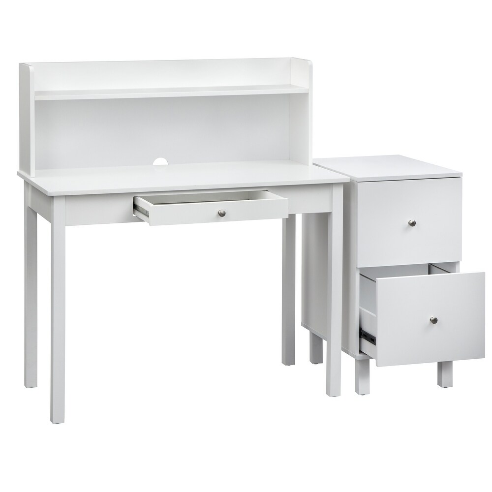 Simple Living Foster Desk and Filing Cabinet Set