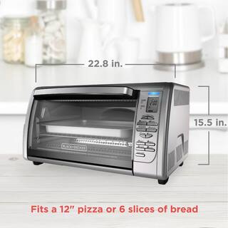 BLACK+DECKER 1500 W 6-Slice Stainless Steel Toaster Oven with Broiler CTO6335S