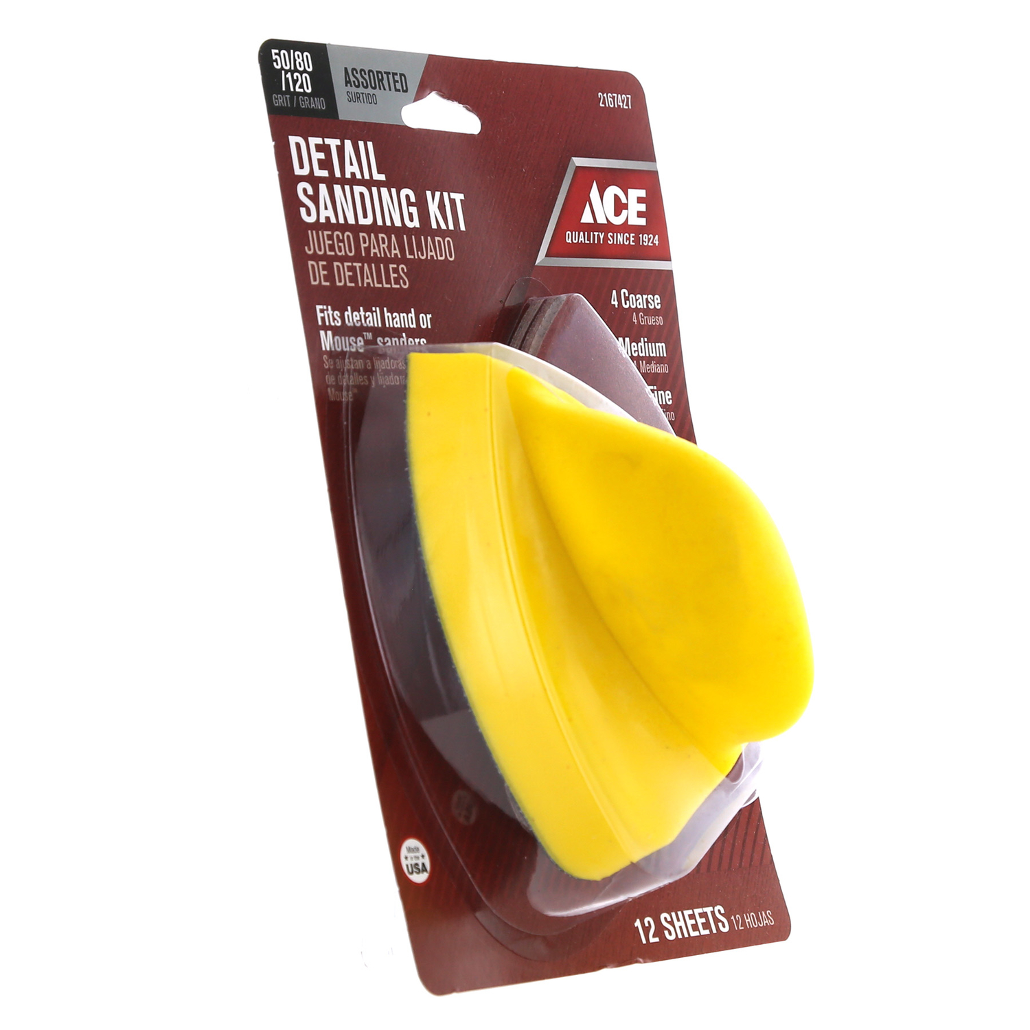 Ace 3-1/2 in. W X 5 in. L Assorted Sanding Block