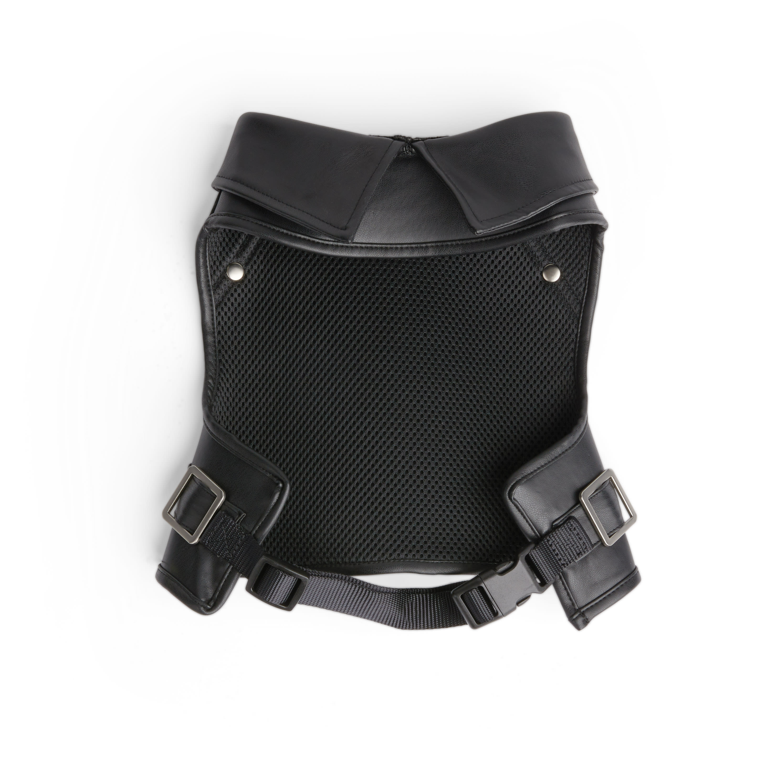 YOULY Black Biker Dog Harness， XX-Small