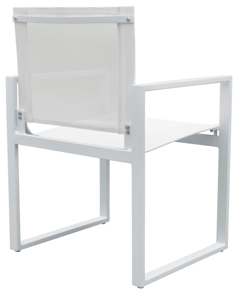 Renava Kayak Modern White Outdoor Dining Armchair  Set of 2   Contemporary   Outdoor Dining Chairs   by Vig Furniture Inc.  Houzz