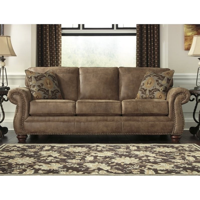 Signature Design by Ashley Larkinhurst Queen Pullout Sofa Bed, Brown