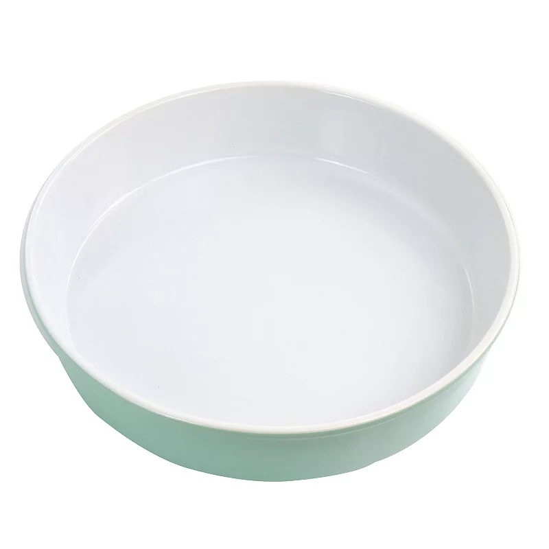 Gibson Everyday Stoneware Pie Pan in Turquoise