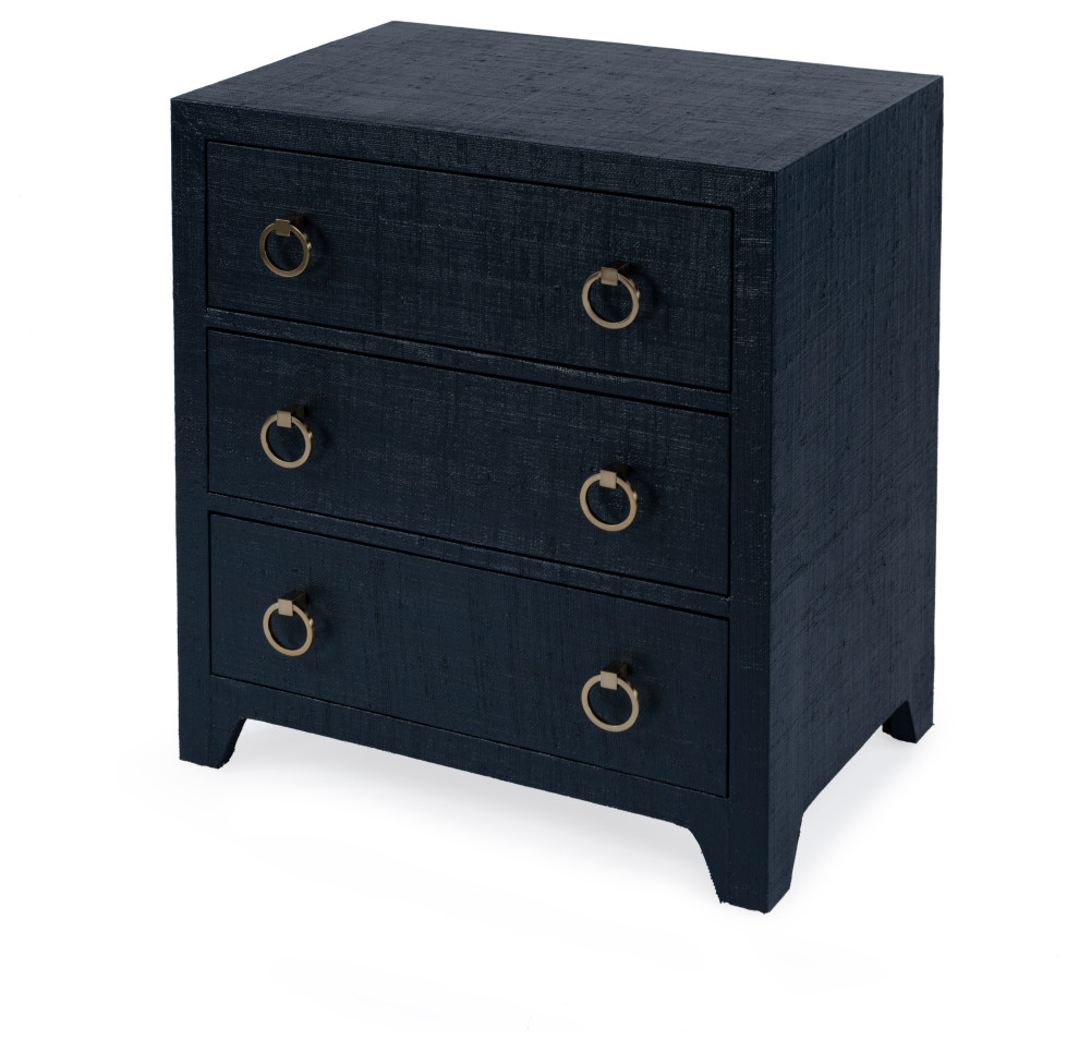 Bar Harbor Raffia 3 Drawer Chest   Transitional   Accent Chests And Cabinets   by Butler Specialty Company  Houzz