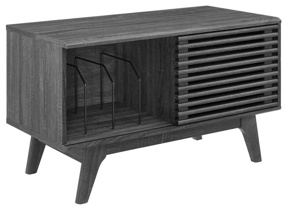 Render Vinyl Record Display Stand   Midcentury   Media Cabinets   by Modway  Houzz