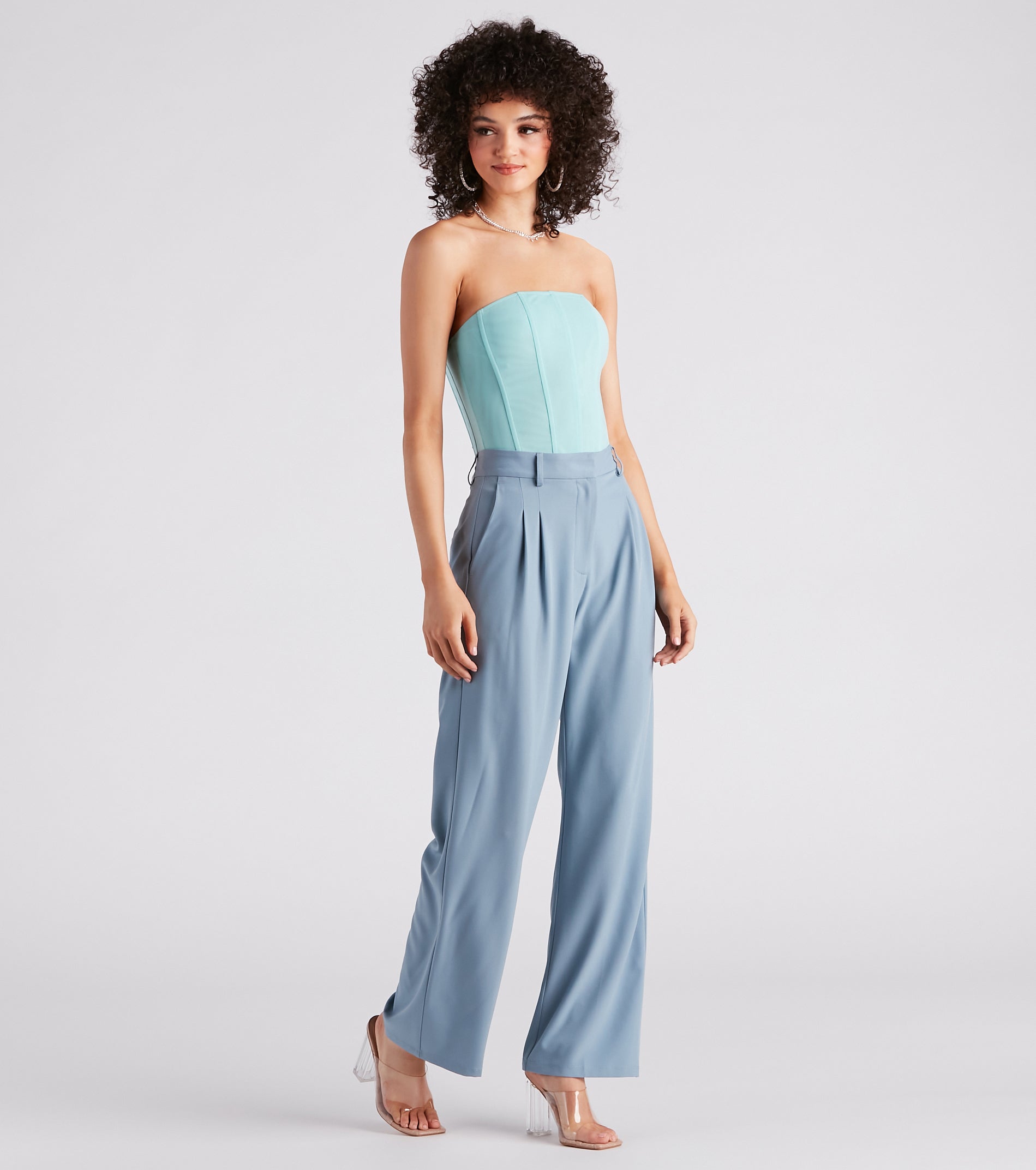 Chic Crepe Boyfriend Trouser Pants