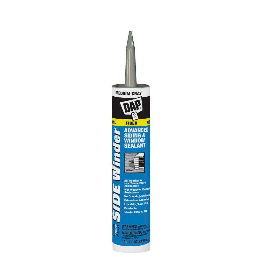 DAP Sidewinder 10.1 oz. Medium Gray ExteriorInterior Polymer Window Door and Siding Sealant (12-Pack) 7079800835