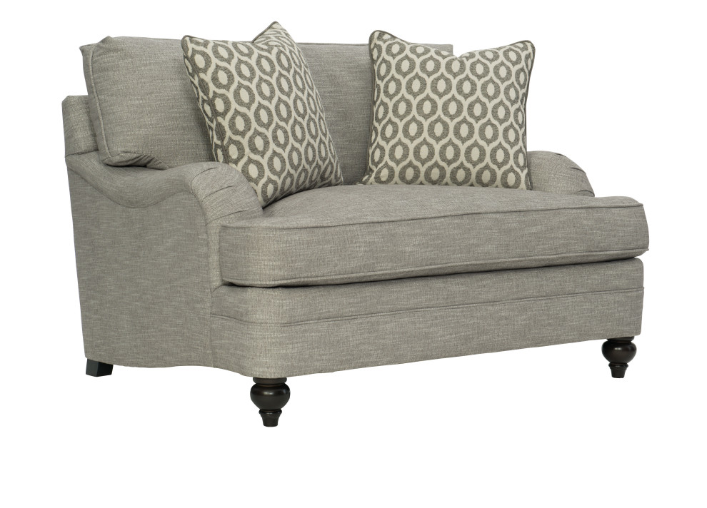 Bernhardt Tarleton Chair 1/2  Gray   Traditional   Armchairs And Accent Chairs   by HedgeApple  Houzz