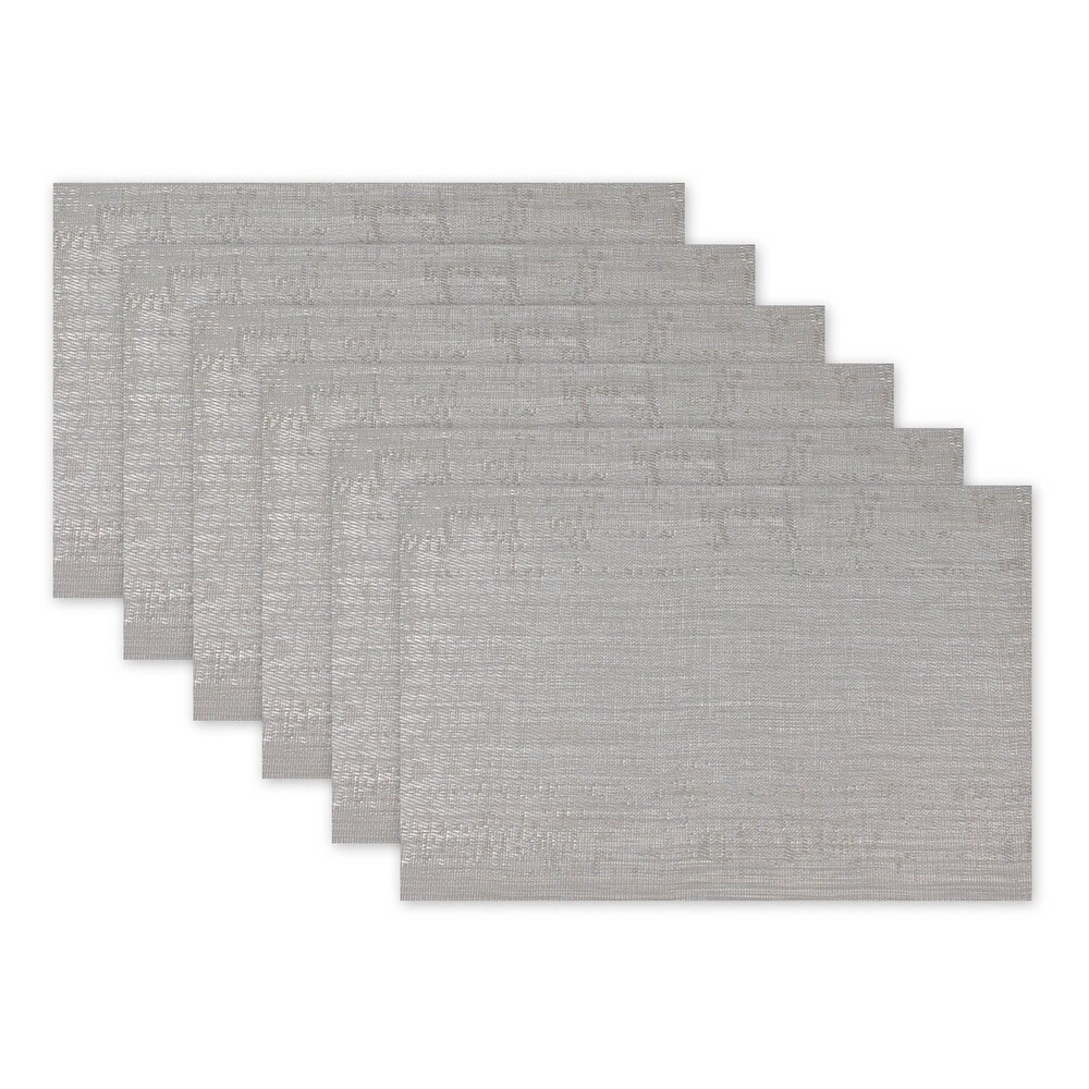 Design Imports Silver Doubleframe Kitchen Placemat Set (Set of 6)