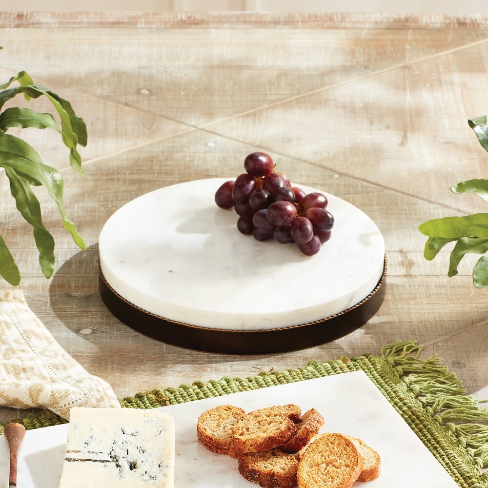 Campania Marble Serving Board Round