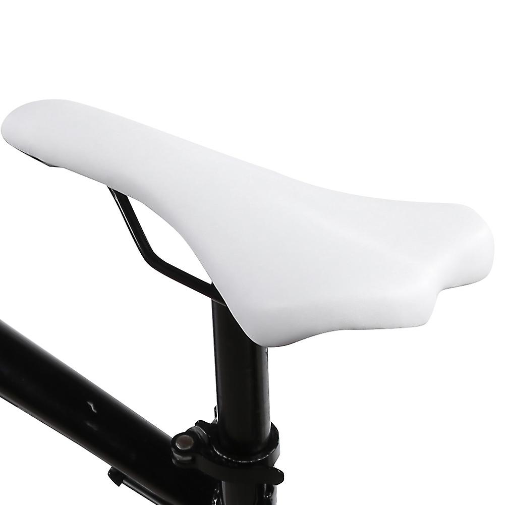 Mountain Road Bike Saddle Seat Comfortable Shockproof Cycling Bicycle Cushion(white)