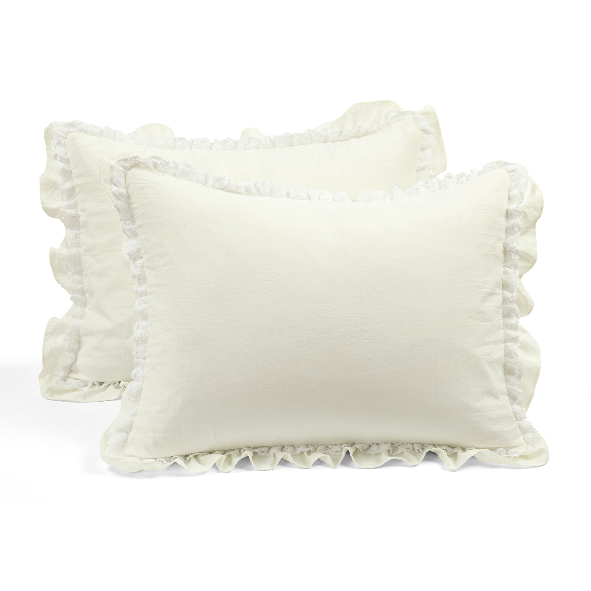 Ella Ruffle Lace 3 Piece Comforter Set