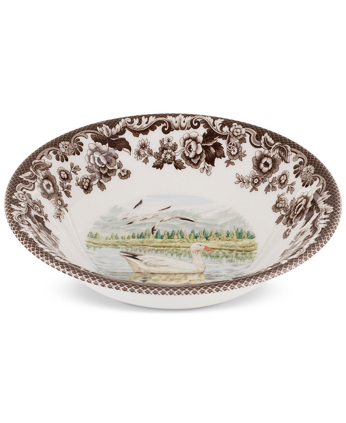 Spode Woodland Snow Goose Cereal Bowl