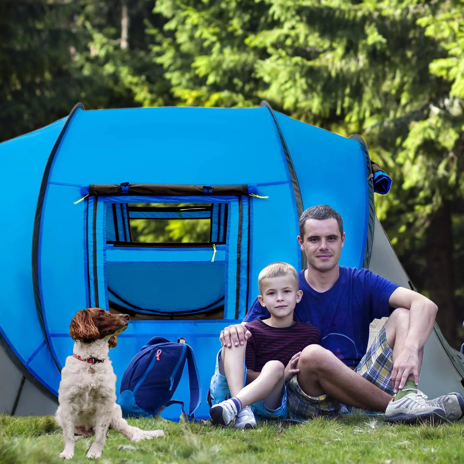 4 6 Persons Automatic Speed Open Throwing Pop Up Windproof Outdoor Camping Tent