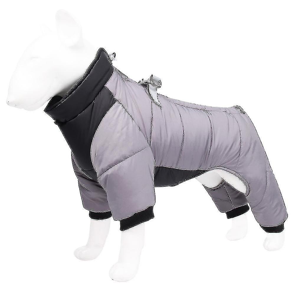 Waterproof Dog Jacket For Winter Warm Full Body Snowsuit Cold Weather Dog Coats With Reflective Stripes， Outdoor Windproof Dog Apparel For Small Dogs