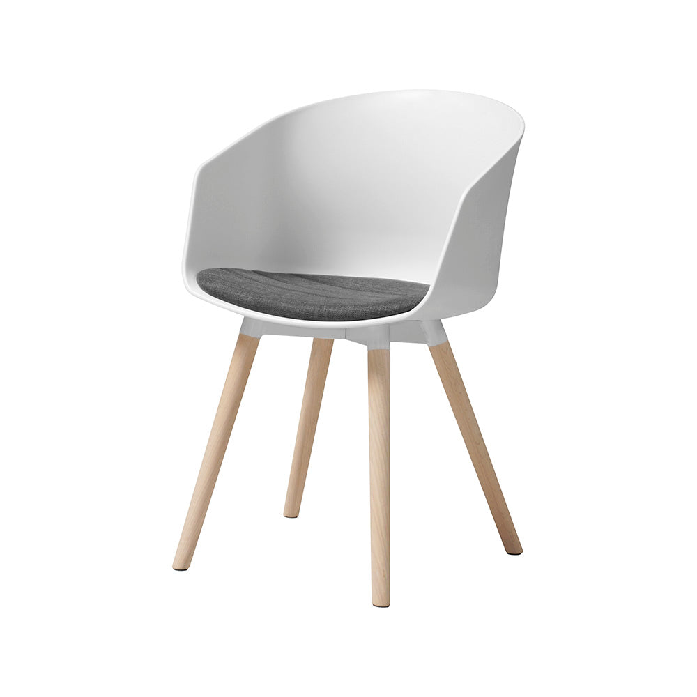 LIDAN Dining Chair - White & Natural