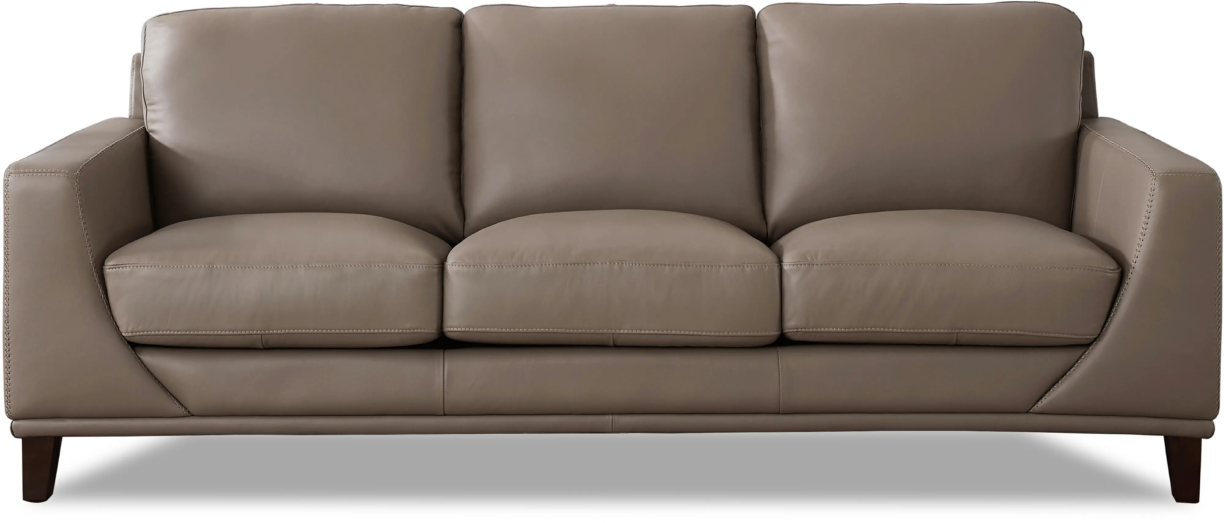 Sonoma Taupe Leather Sofa