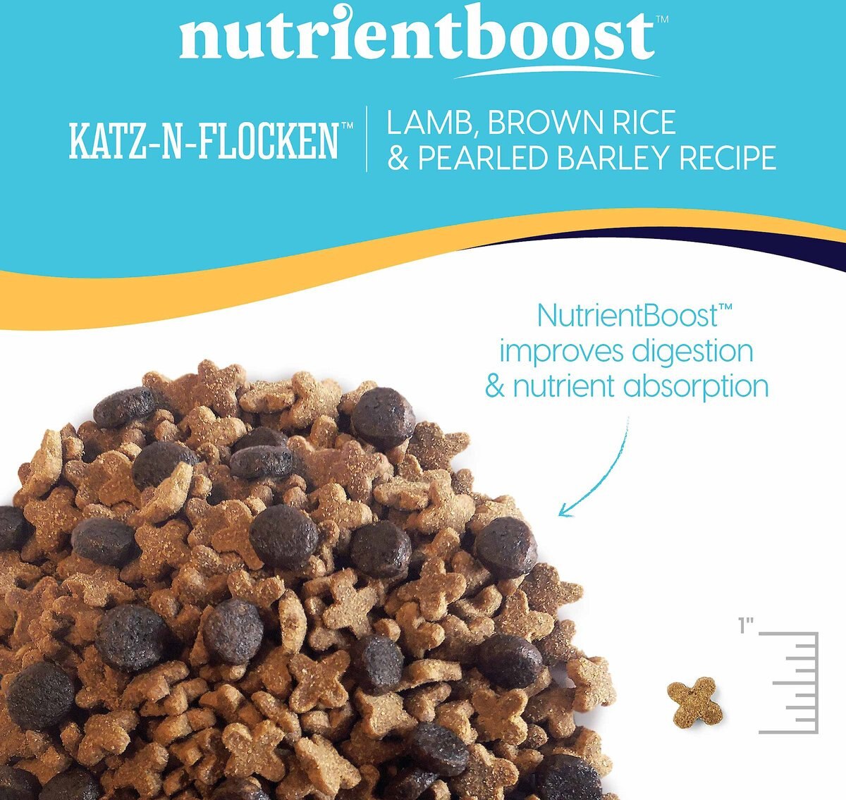 Solid Gold NutrientBoost Katz-N-Flocken Lamb， Brown Rice and Pearled Barley Recipe Dry Cat Food