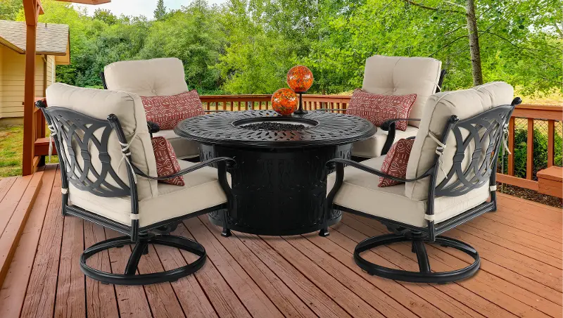 Montreal 5 Piece Chat Height Fire Pit