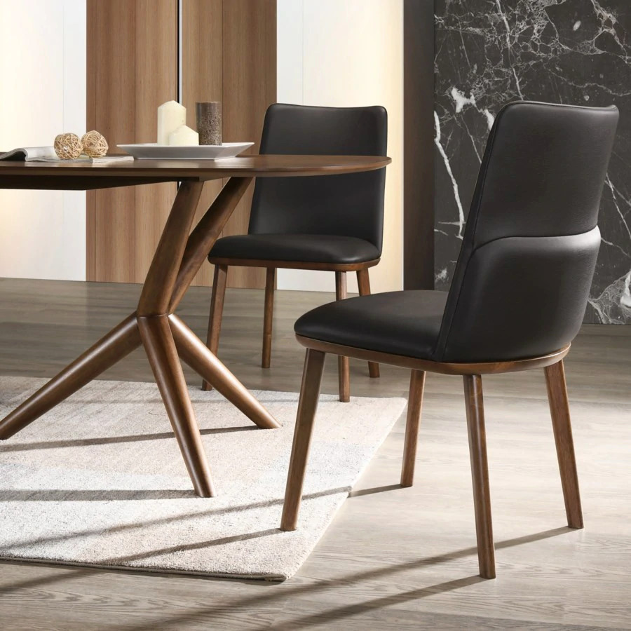 Nunzio Dining Chair  Black   Midcentury   Dining Chairs   by Rustic Home Furniture Deco  Houzz