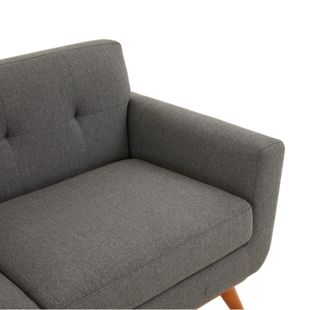 Safavieh Couture Opal Linen Tufted Loveseat   Midcentury   Loveseats   by Safavieh  Houzz