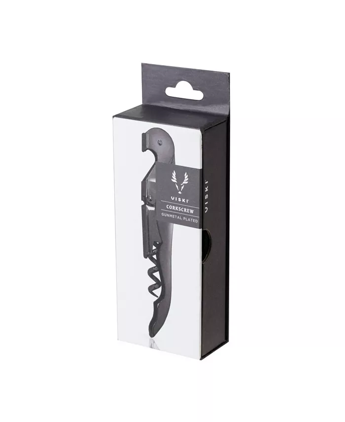 Viski Gunmetal Black Double Hinged Corkscrew