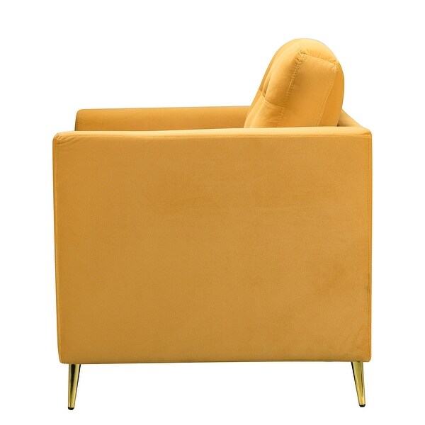 Clara Modern Upholstered Club Chair with Tufted Back by HULALA HOME