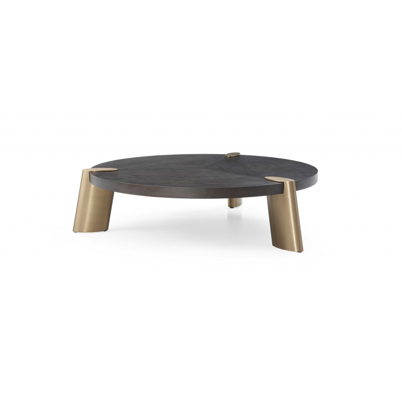 48 X 48 X 13 Wenge Veneer Stainless Steel Coffee Table - 48' X 48' X 13'