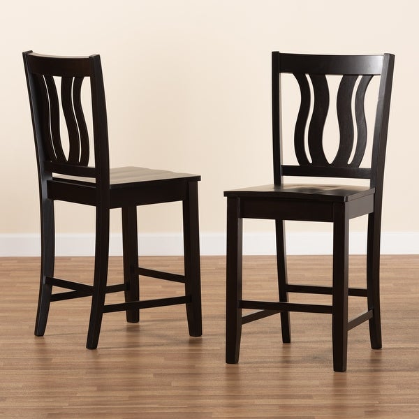 Fenton Modern and Contemporary Transitional 2-Piece Counter Stool Set