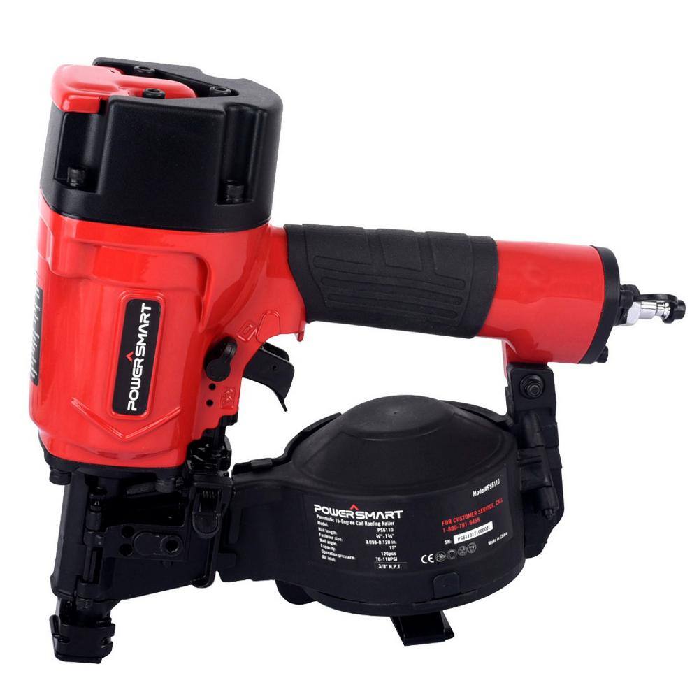 PowerSmart Pneumatic 15-Degree Coil Roofing Nailer PS6110