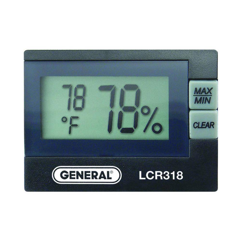 General Tools Miniature Temperature and Humidity Monitor LCR318