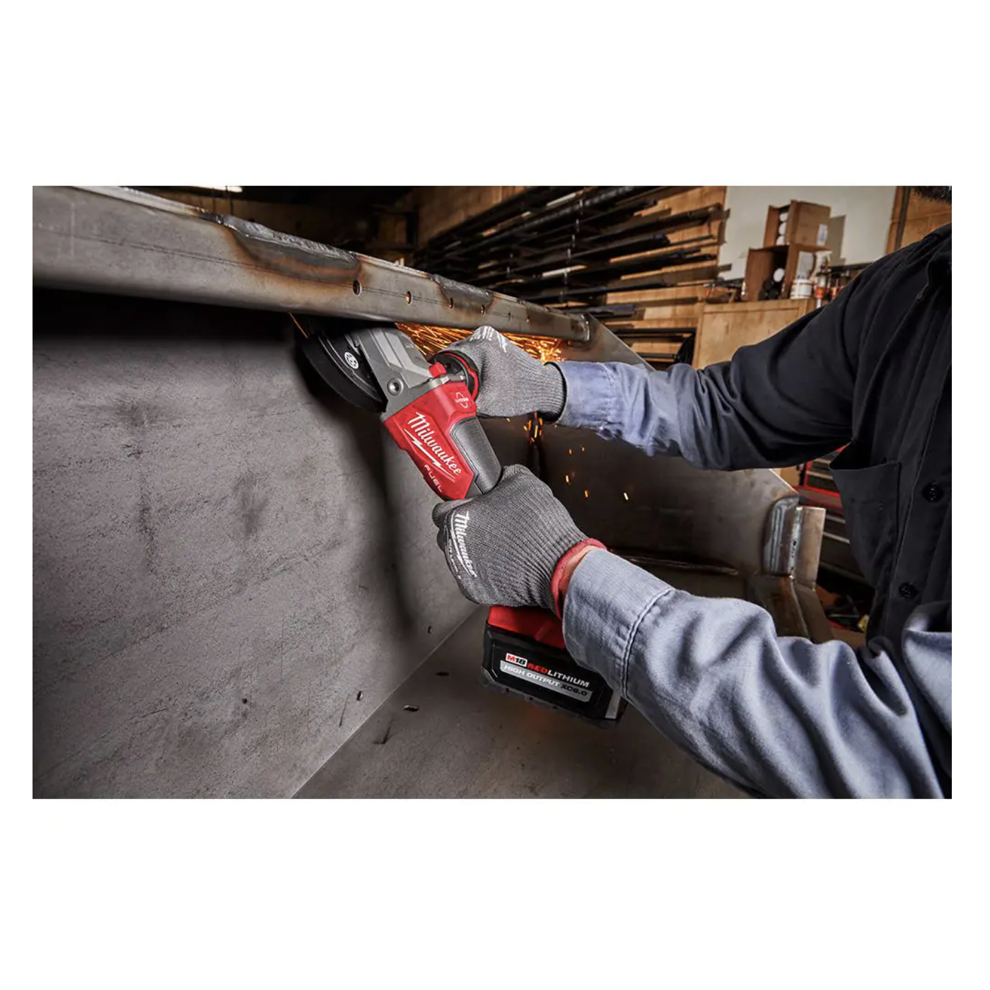 Milwaukee M18 Fuel 18V Lithium-Ion Brushless Cordless 5 in. Flathead Braking Grinder with Paddle Switch No-Lock (Tool-Only)